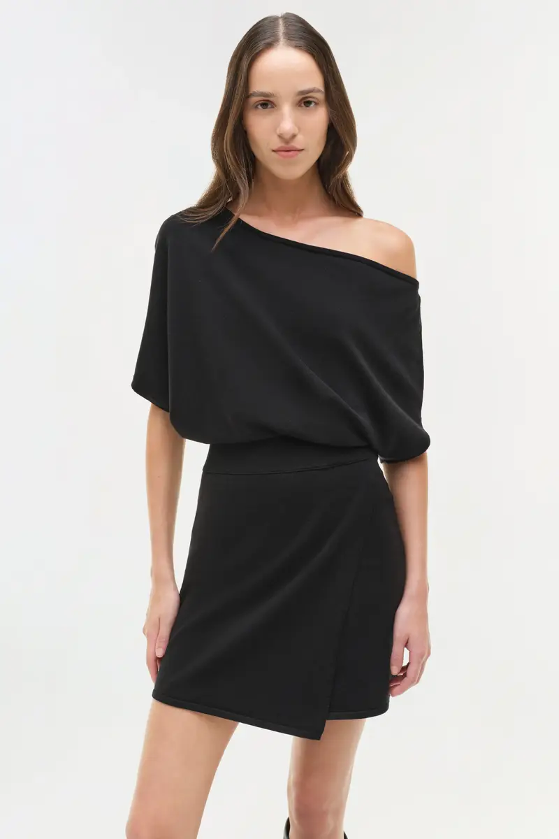 Simkhai Shania Off Shoulder Knit Mini Dress | Thumbnail 4 Simkhai Shania Off Shoulder Knit Mini Dress | Thumbnail 4