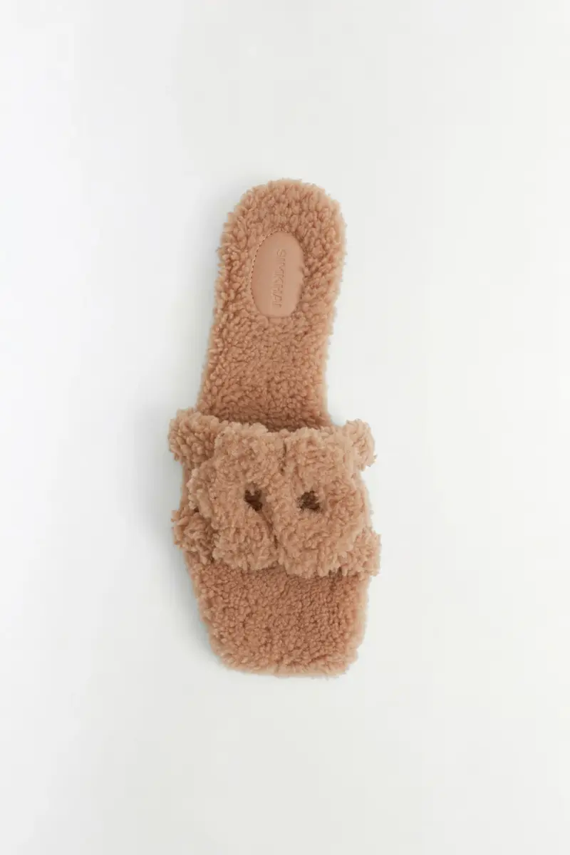 Simkhai Simkhai Monogram Shearling Slide | Thumbnail 3 Simkhai Simkhai Monogram Shearling Slide | Thumbnail 3