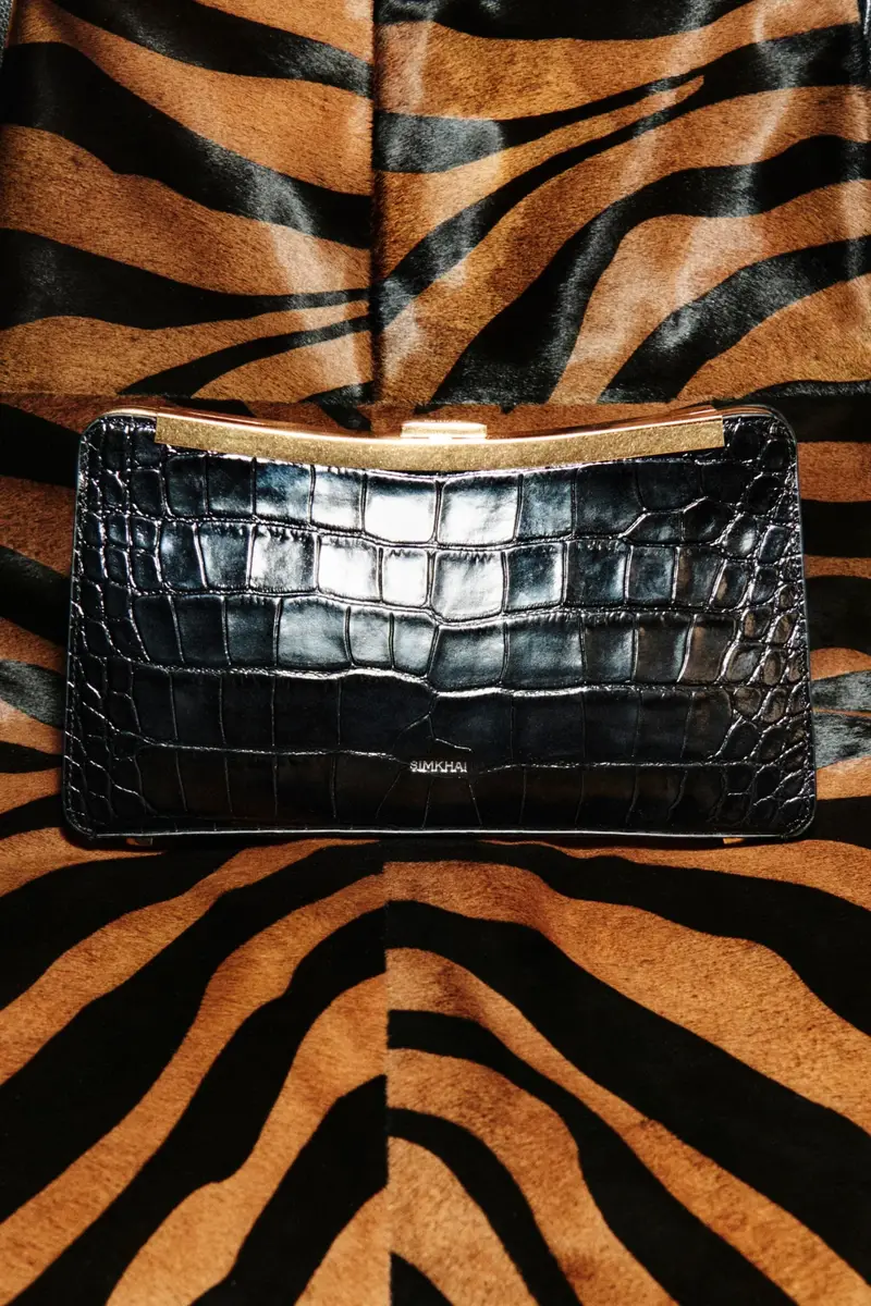 Simkhai Solange Croc-Embossed Leather Clutch | Thumbnail 2 Simkhai Solange Croc-Embossed Leather Clutch | Thumbnail 2