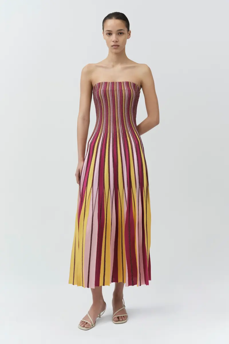 Simkhai Soleil Striped Midi Dress | Thumbnail 2 Simkhai Soleil Striped Midi Dress | Thumbnail 2