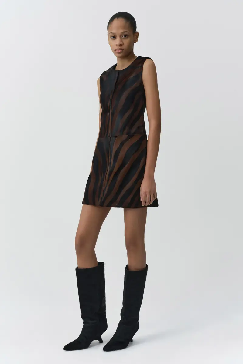 Simkhai Sonoma Calf Hair Mini Dress | Thumbnail 5