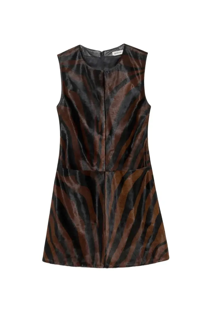 Simkhai Sonoma Calf Hair Mini Dress