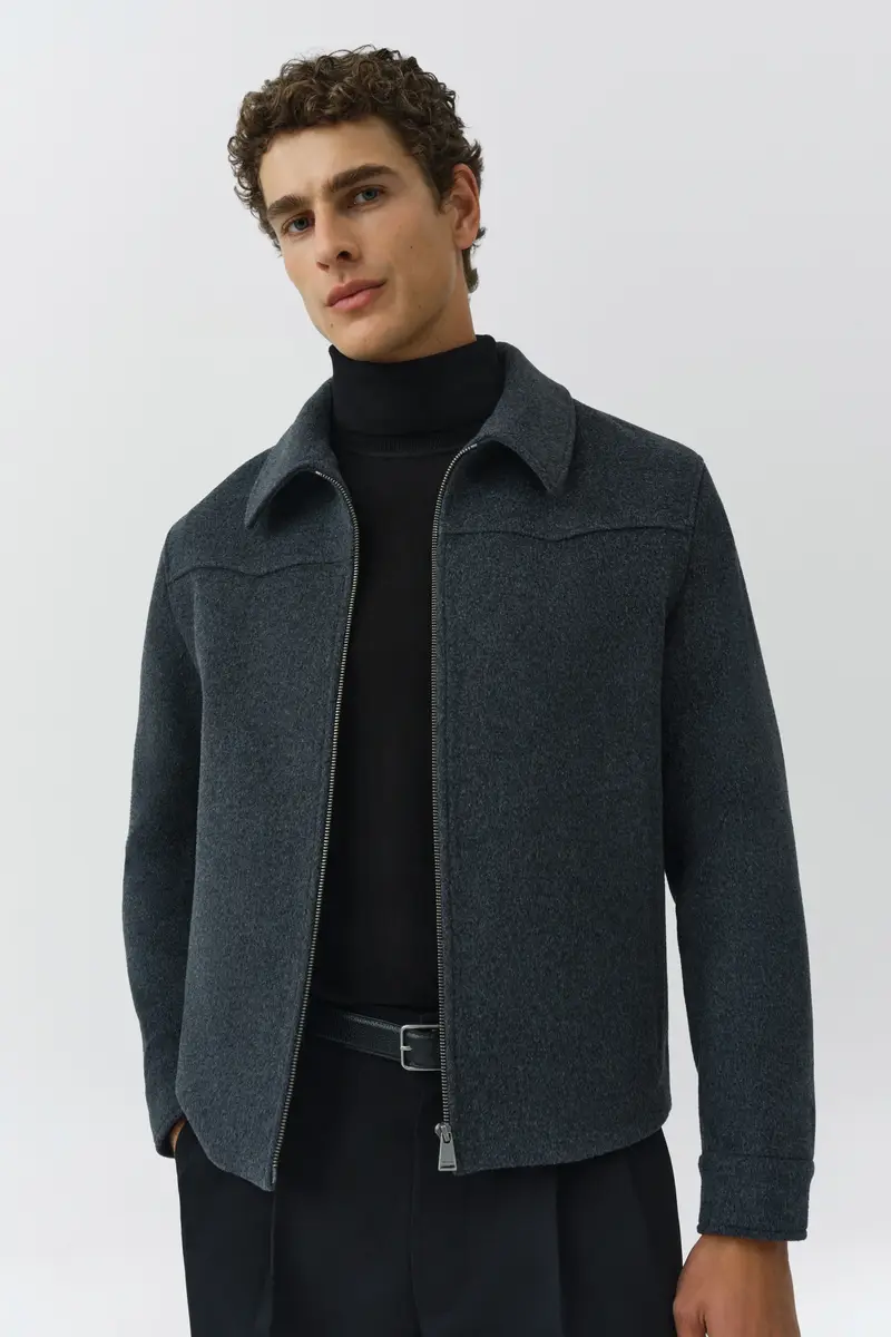 Simkhai Sterling Zip Front Wool Jacket | Thumbnail 3
