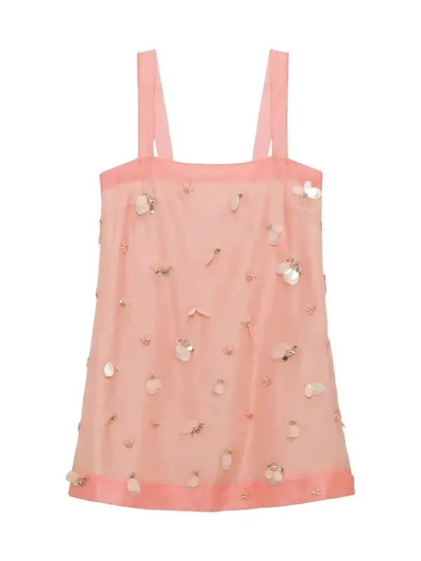 Sumi Embellished Organza Mini Dress