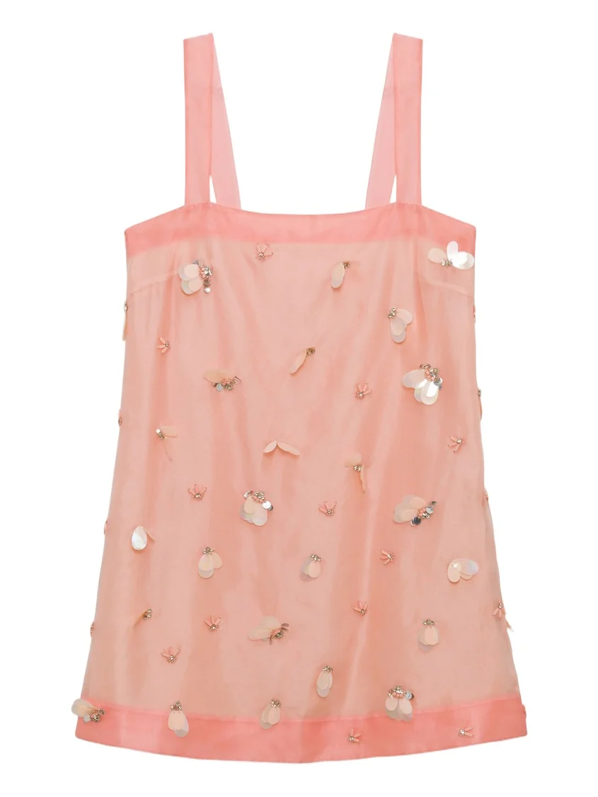 Sumi Embellished Organza Mini Dress