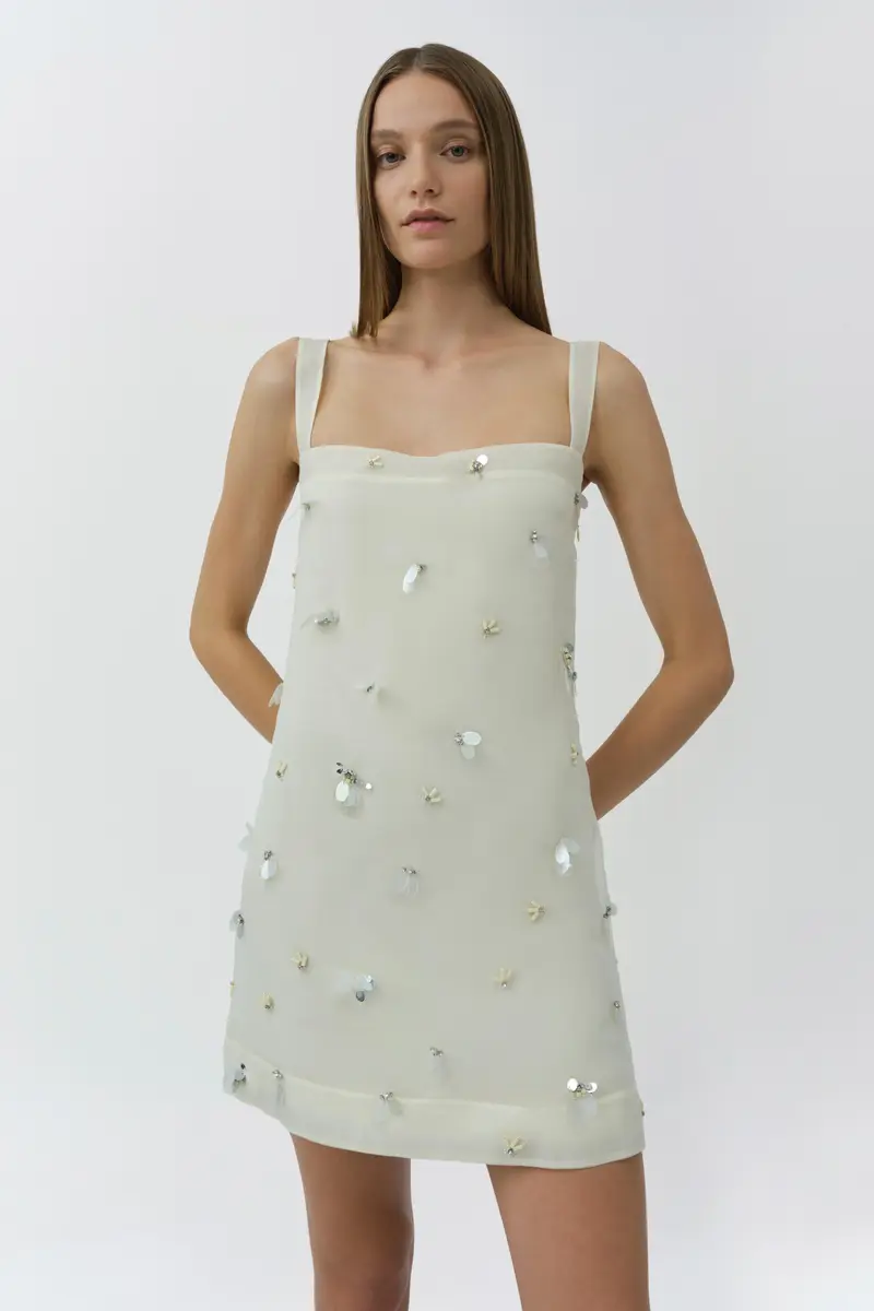 Simkhai Sumi Embellished Organza Mini Dress | Thumbnail 3 Simkhai Sumi Embellished Organza Mini Dress | Thumbnail 3