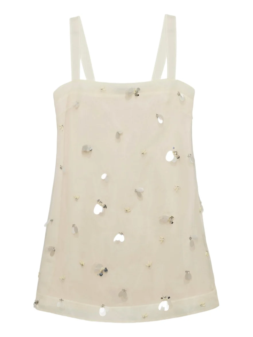 Sumi Embellished Organza Mini Dress