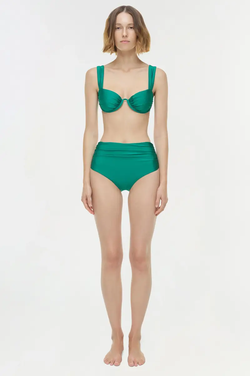 Simkhai Teya High Waisted Ruched Bikini Bottom | Thumbnail 6 Simkhai Teya High Waisted Ruched Bikini Bottom | Thumbnail 6