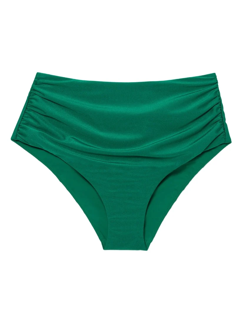 Simkhai Teya High Waisted Ruched Bikini Bottom