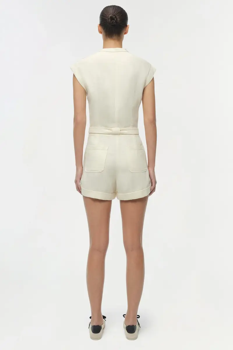 Simkhai Tinka Belted Linen Romper | Thumbnail 5 Simkhai Tinka Belted Linen Romper | Thumbnail 5
