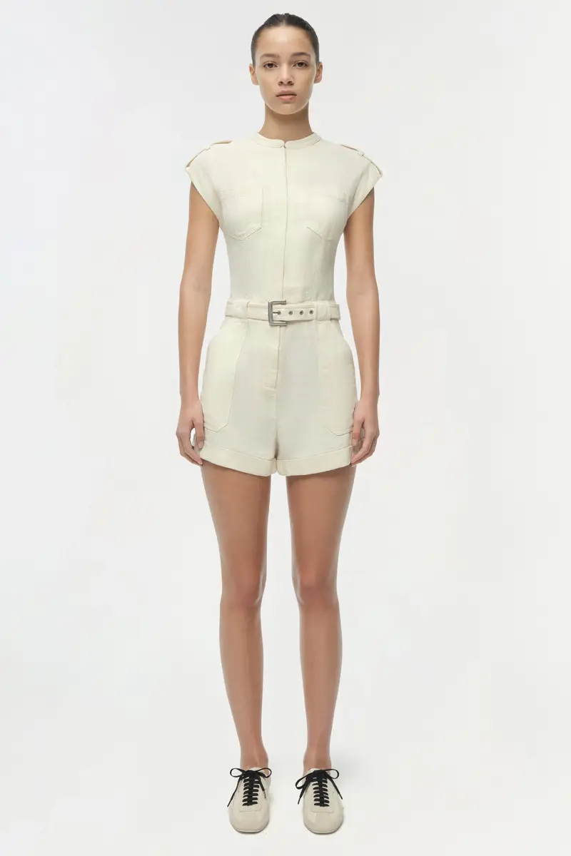 Simkhai Tinka Belted Linen Romper | Thumbnail 6 Simkhai Tinka Belted Linen Romper | Thumbnail 6