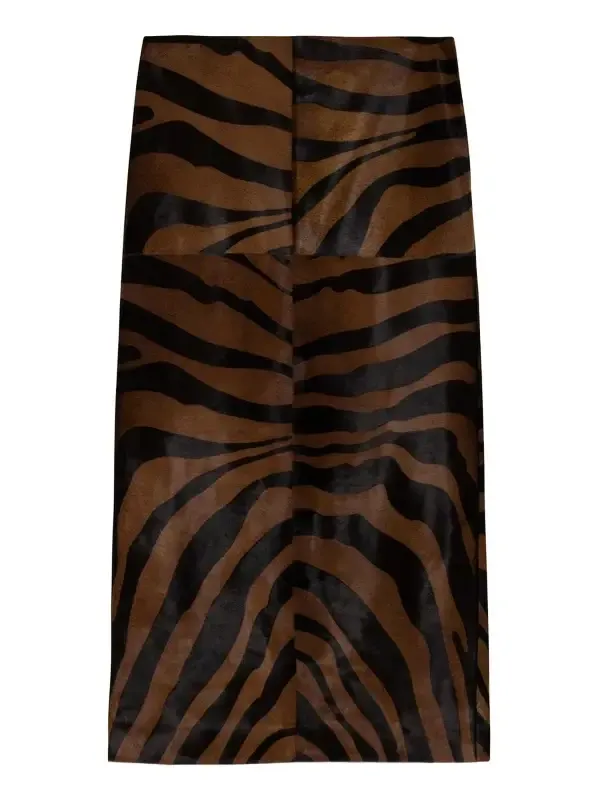 Simkhai Tobiana Calf Hair Midi Skirt