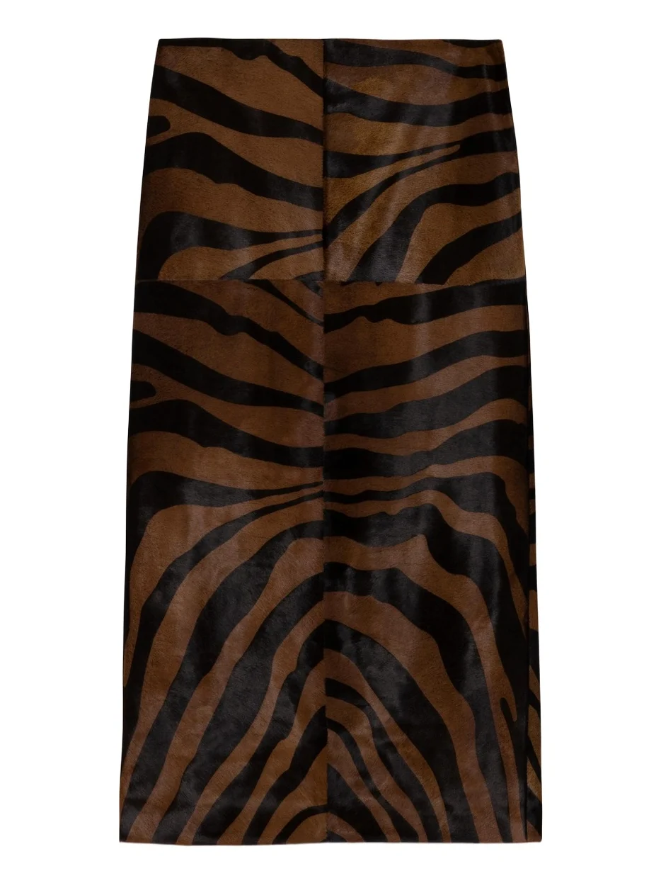 Tobiana Calf Hair Midi Skirt