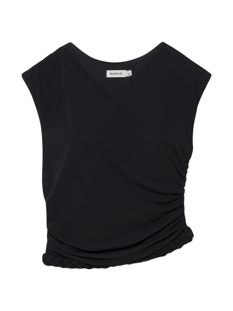 Valen Draped Jersey Top
