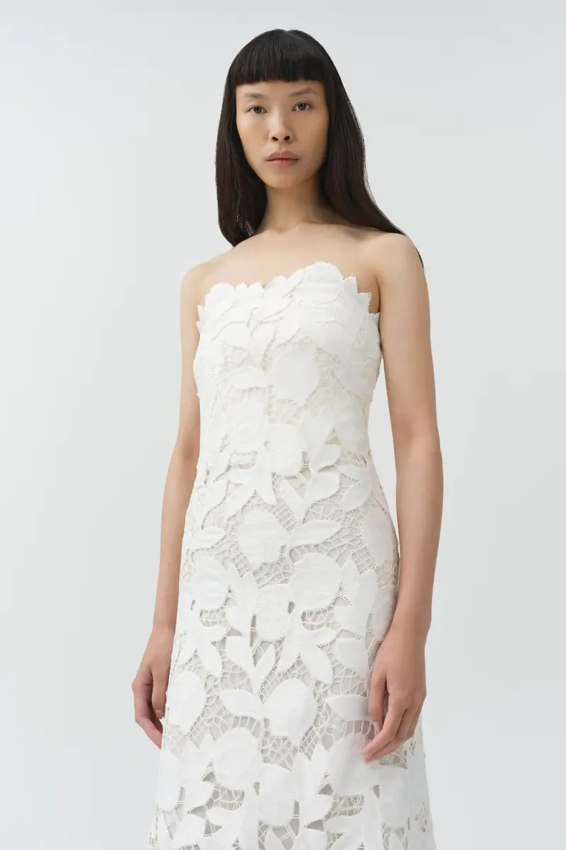 Simkhai Valletta Strapless Embroidered Dress | Thumbnail 3 Simkhai Valletta Strapless Embroidered Dress | Thumbnail 3