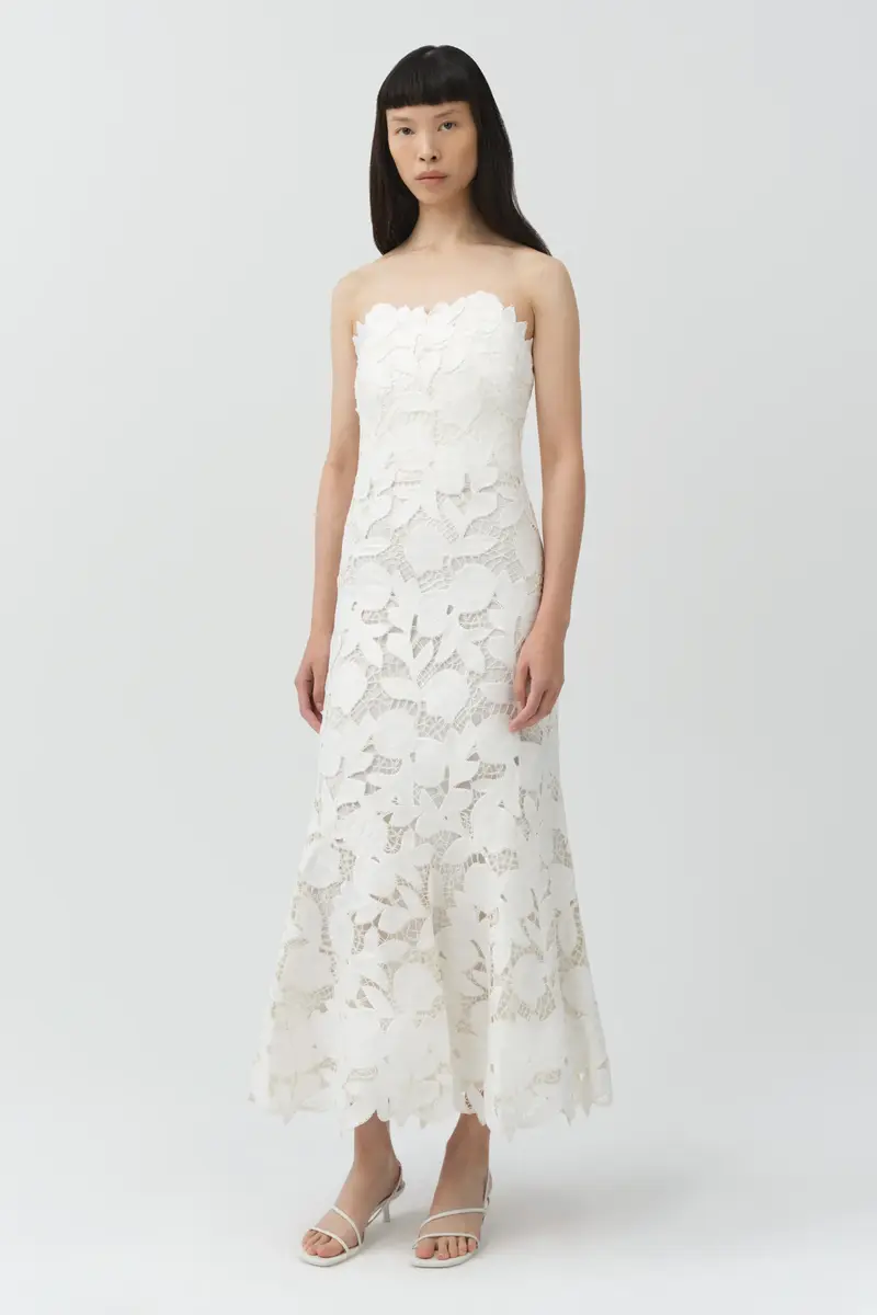 Simkhai Valletta Strapless Embroidered Dress | Thumbnail 4 Simkhai Valletta Strapless Embroidered Dress | Thumbnail 4