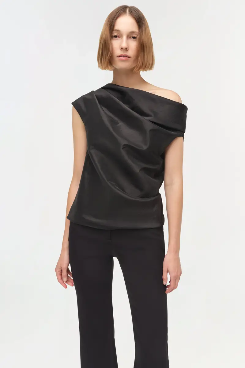 Simkhai Vivia Taffeta Draped Top | Thumbnail 3 Simkhai Vivia Taffeta Draped Top | Thumbnail 3