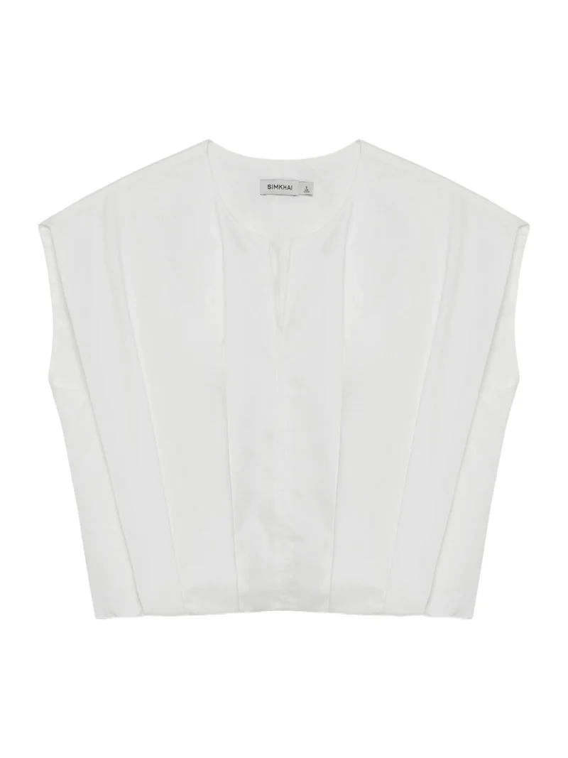Wrenli Cotton Pleated Top Wrenli Cotton Pleated Top