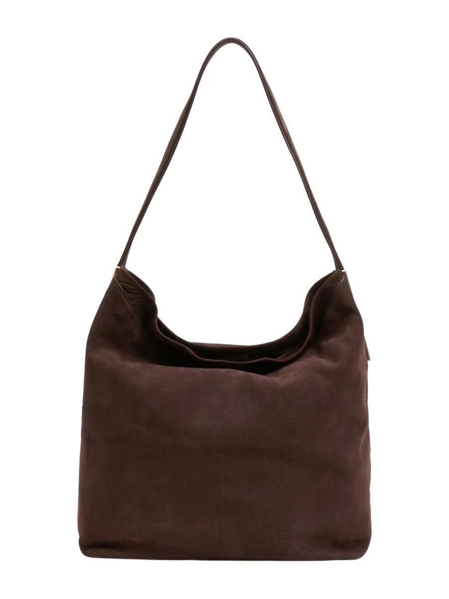 Wynn Nubuck Leather Bucket Bag