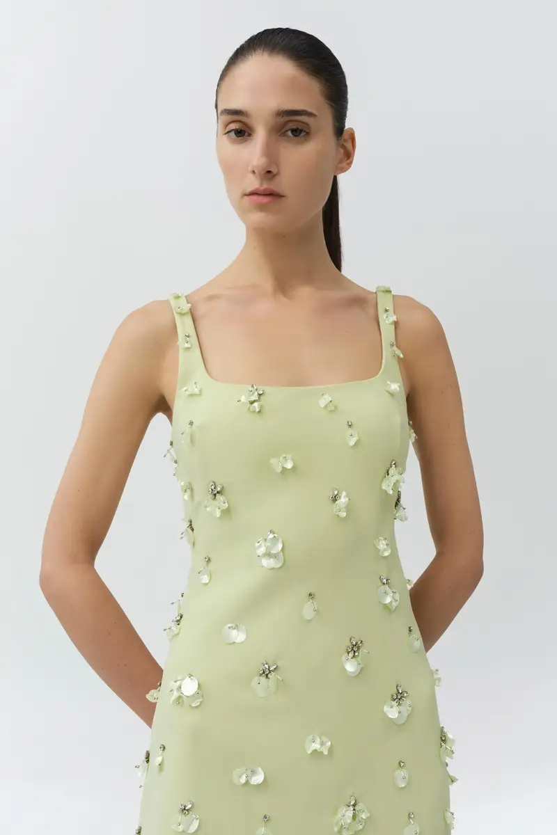 Simkhai Ziva Embellished Crepe Mini Dress | Thumbnail 3 Simkhai Ziva Embellished Crepe Mini Dress | Thumbnail 3