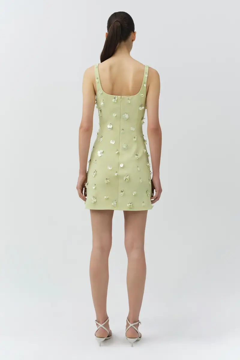 Simkhai Ziva Embellished Crepe Mini Dress | Thumbnail 4 Simkhai Ziva Embellished Crepe Mini Dress | Thumbnail 4