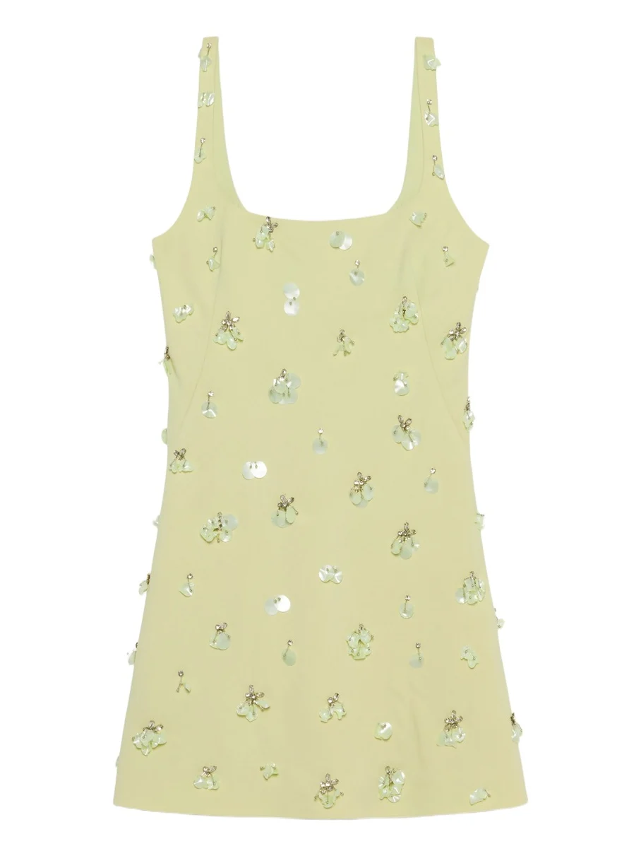 Ziva Embellished Crepe Mini Dress Ziva Embellished Crepe Mini Dress