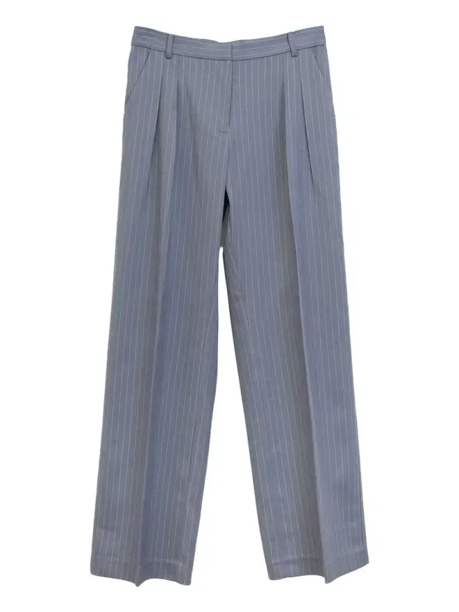 The Rune trousers in grey pinstripe The Rune trousers in grey pinstripe