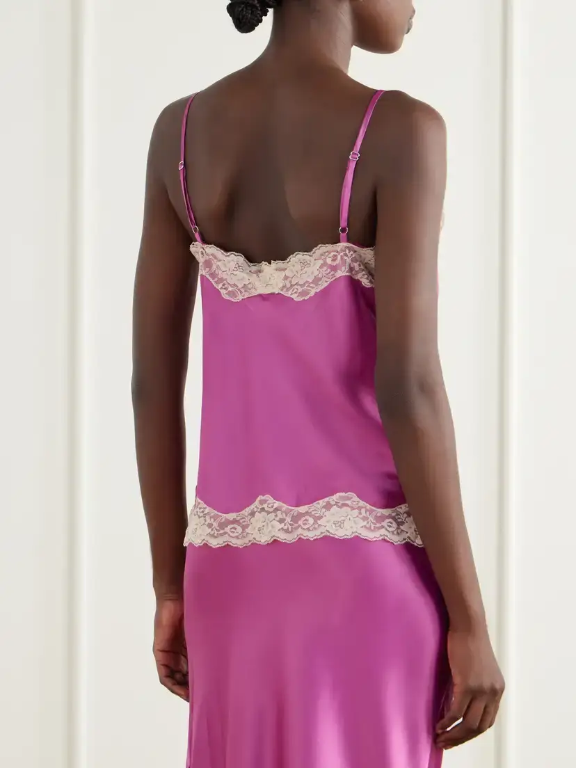 ANNA SUI Lace-trimmed Satin Cami | Thumbnail 3 ANNA SUI Lace-trimmed Satin Cami | Thumbnail 3