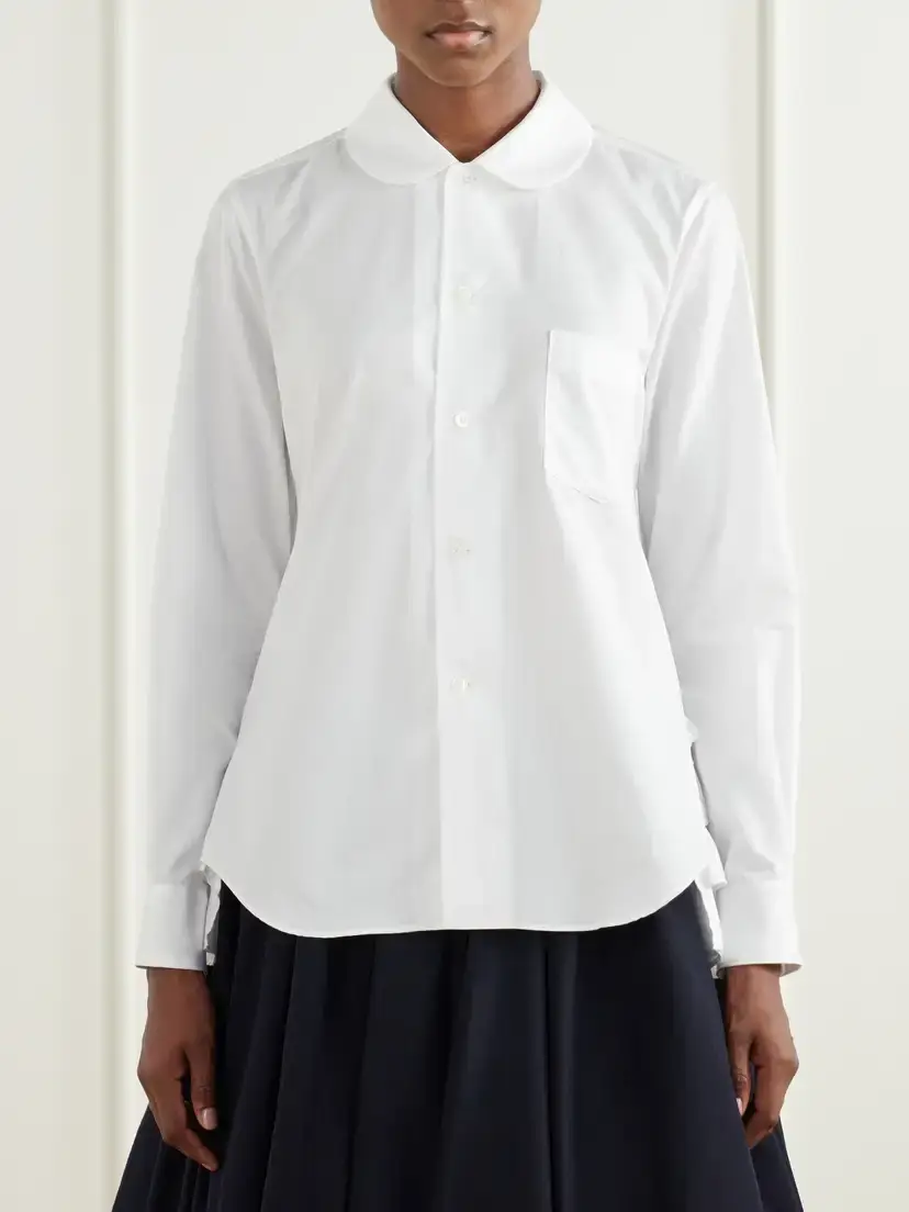 Comme des Garçons GIRL Ruffled Cotton-poplin Shirt | Thumbnail 3 Comme des Garçons GIRL Ruffled Cotton-poplin Shirt | Thumbnail 3