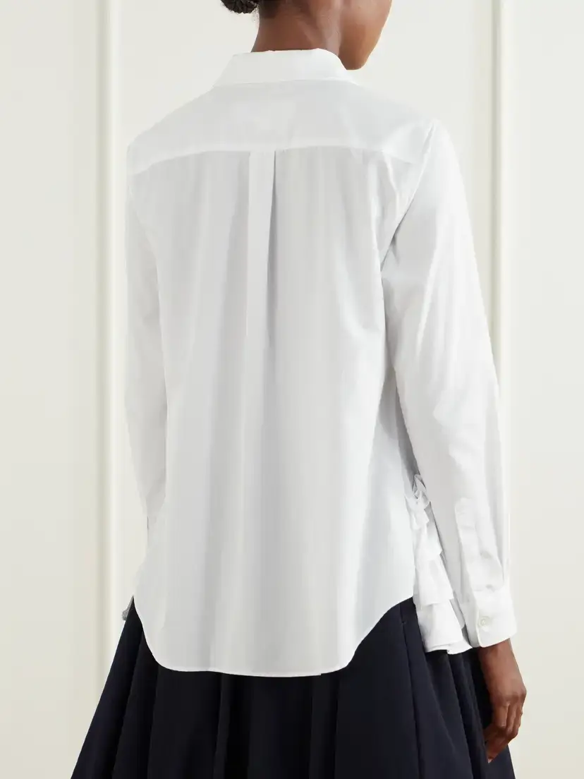 Comme des Garçons GIRL Ruffled Cotton-poplin Shirt | Thumbnail 4 Comme des Garçons GIRL Ruffled Cotton-poplin Shirt | Thumbnail 4