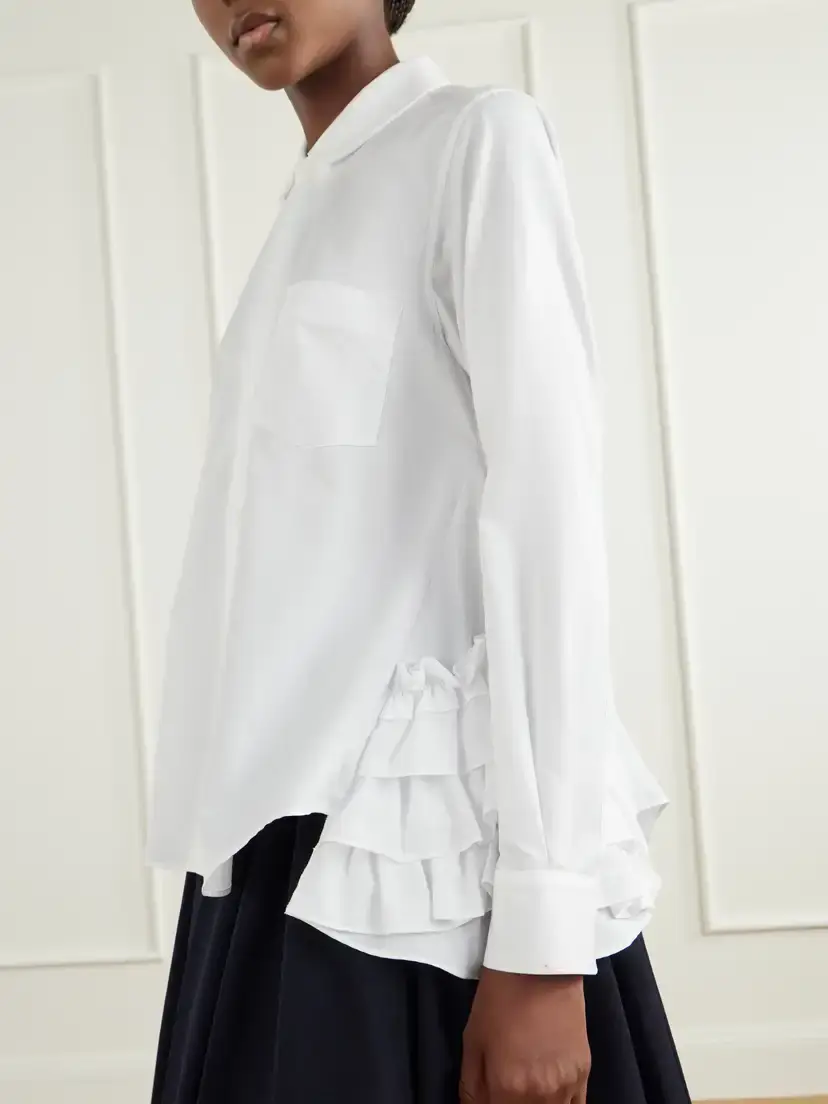 Comme des Garçons GIRL Ruffled Cotton-poplin Shirt | Thumbnail 5 Comme des Garçons GIRL Ruffled Cotton-poplin Shirt | Thumbnail 5