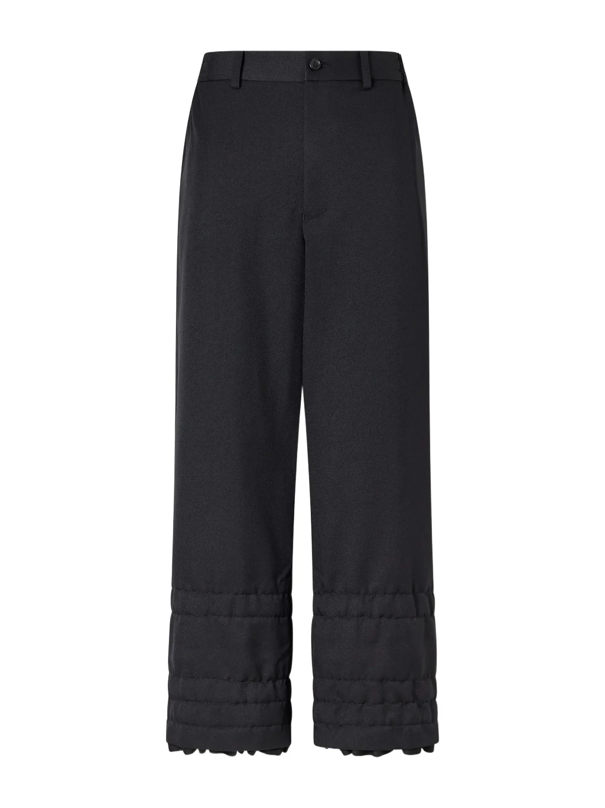 Comme des Garçons Comme des Garçons Ruffled-trimmed Twill Wide-leg Pants
