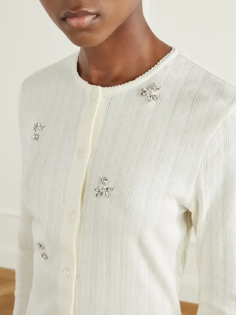 Simone Rocha Embellished Cotton Cardigan | Thumbnail 5