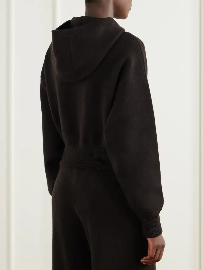Lisa Yang Lilia Cropped Cashmere Hoodie | Thumbnail 3 Lisa Yang Lilia Cropped Cashmere Hoodie | Thumbnail 3