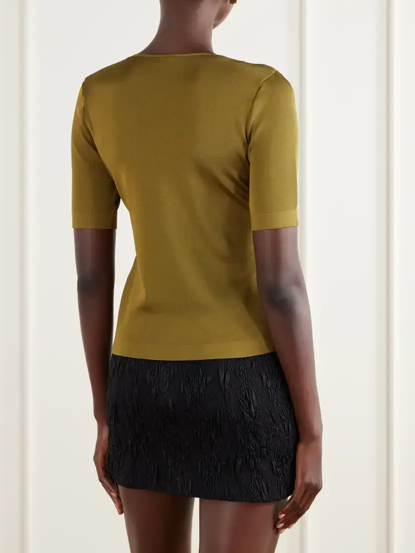 Balmain Lace-trimmed Knitted T-shirt | Thumbnail 4