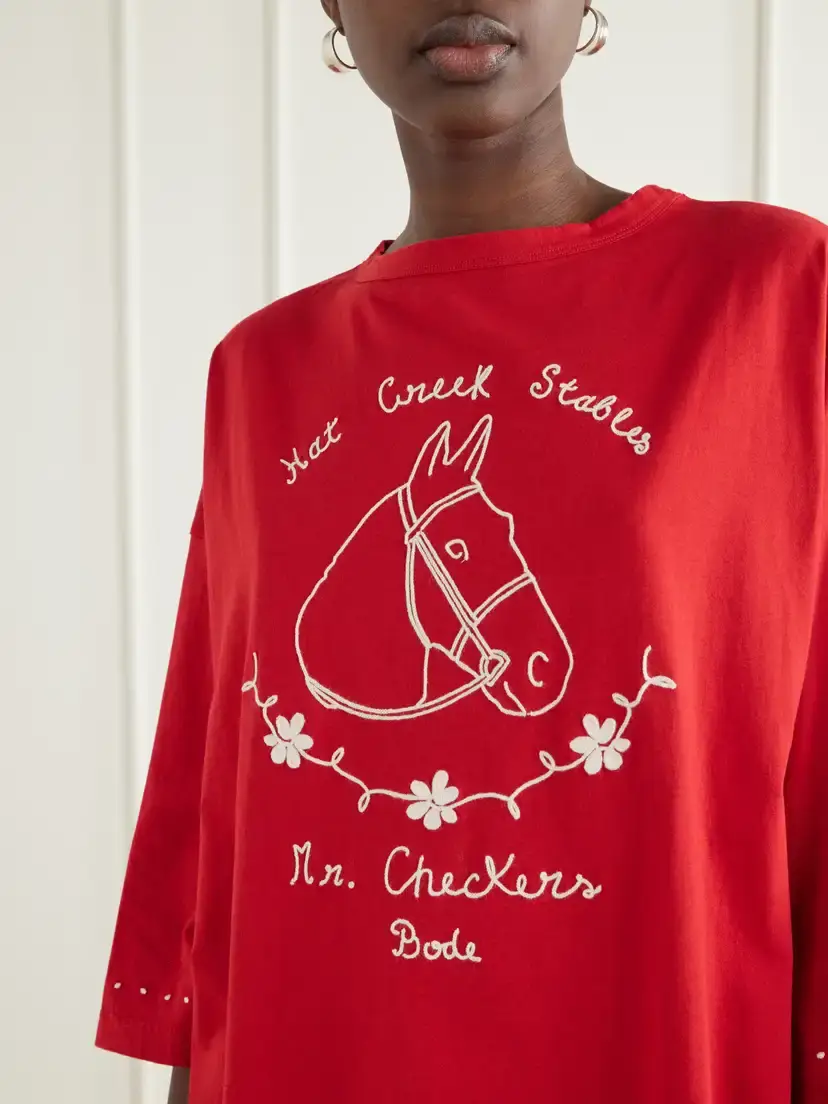 BODE Stables Embroidered Cotton-jersey T-shirt | Thumbnail 5 BODE Stables Embroidered Cotton-jersey T-shirt | Thumbnail 5