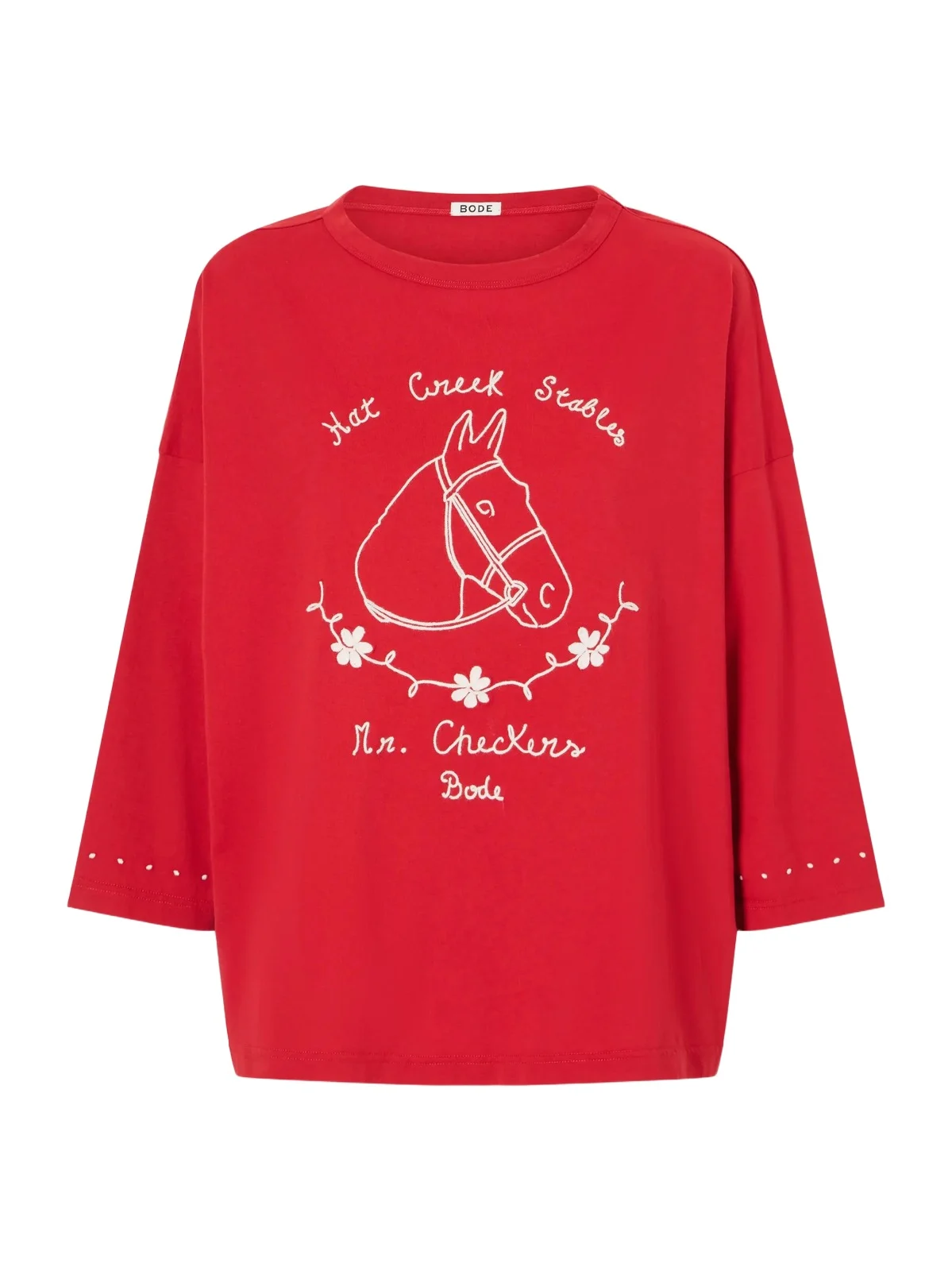 Stables Embroidered Cotton-jersey T-shirt