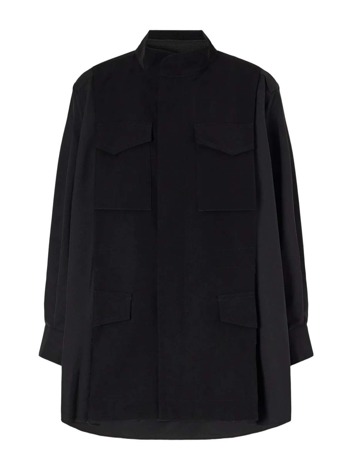 Sacai Crepe-trimmed Woven Shirt