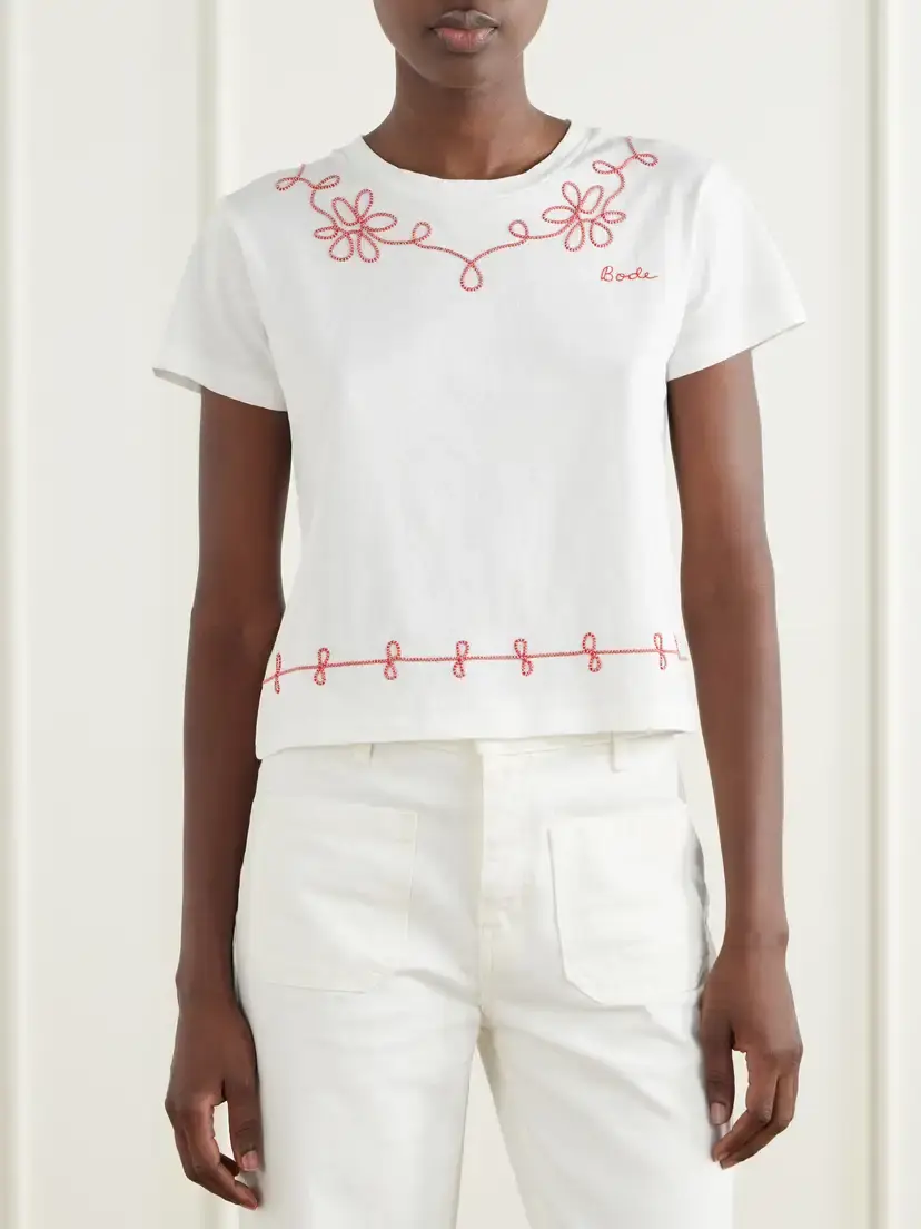 BODE Lasso Embroidered Cotton-jersey T-shirt | Thumbnail 3 BODE Lasso Embroidered Cotton-jersey T-shirt | Thumbnail 3