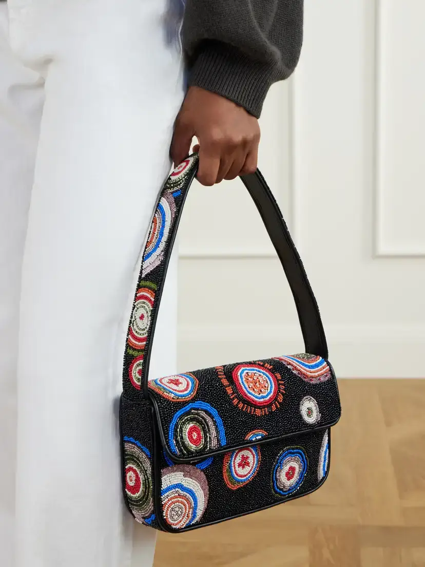 Staud Tommy Bead-embellished Shoulder Bag | Thumbnail 2