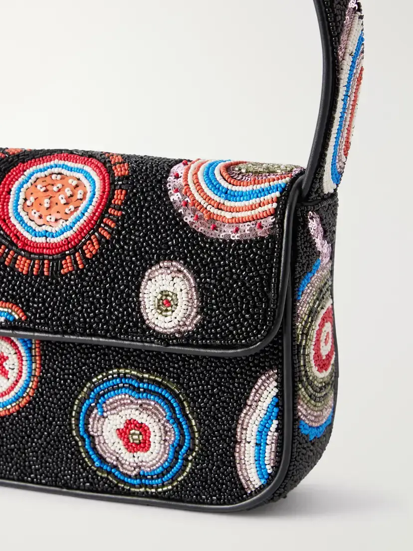 Staud Tommy Bead-embellished Shoulder Bag | Thumbnail 5