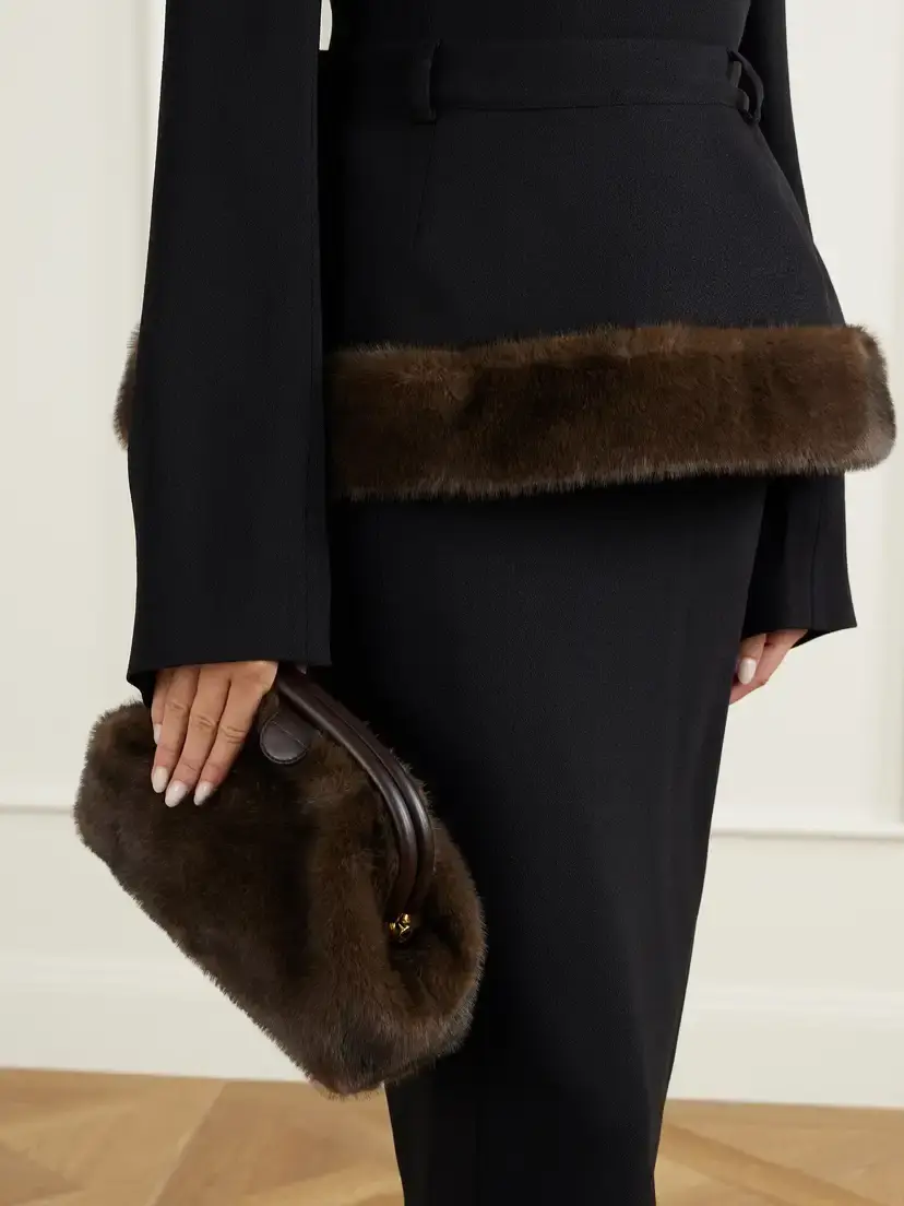 Stella McCartney Flabella Plush Clutch Bag | Thumbnail 2 Stella McCartney Flabella Plush Clutch Bag | Thumbnail 2