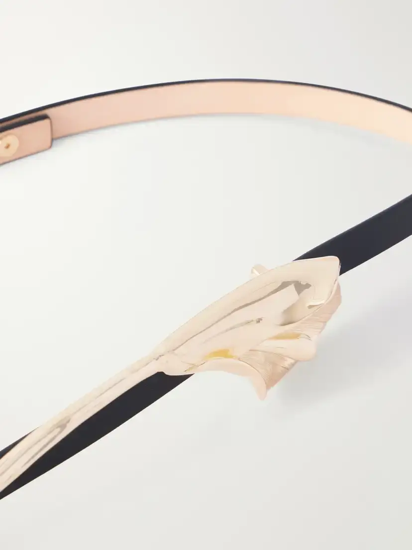 Carolina Herrera Calla Lily Embellished Leather Belt | Thumbnail 3
