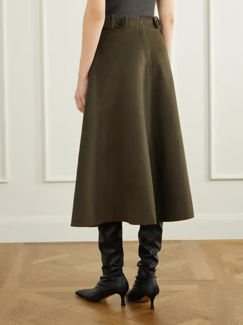 Lisa Yang Wool And Cashmere-blend Woven Midi Skirt | Thumbnail 4 Lisa Yang Wool And Cashmere-blend Woven Midi Skirt | Thumbnail 4