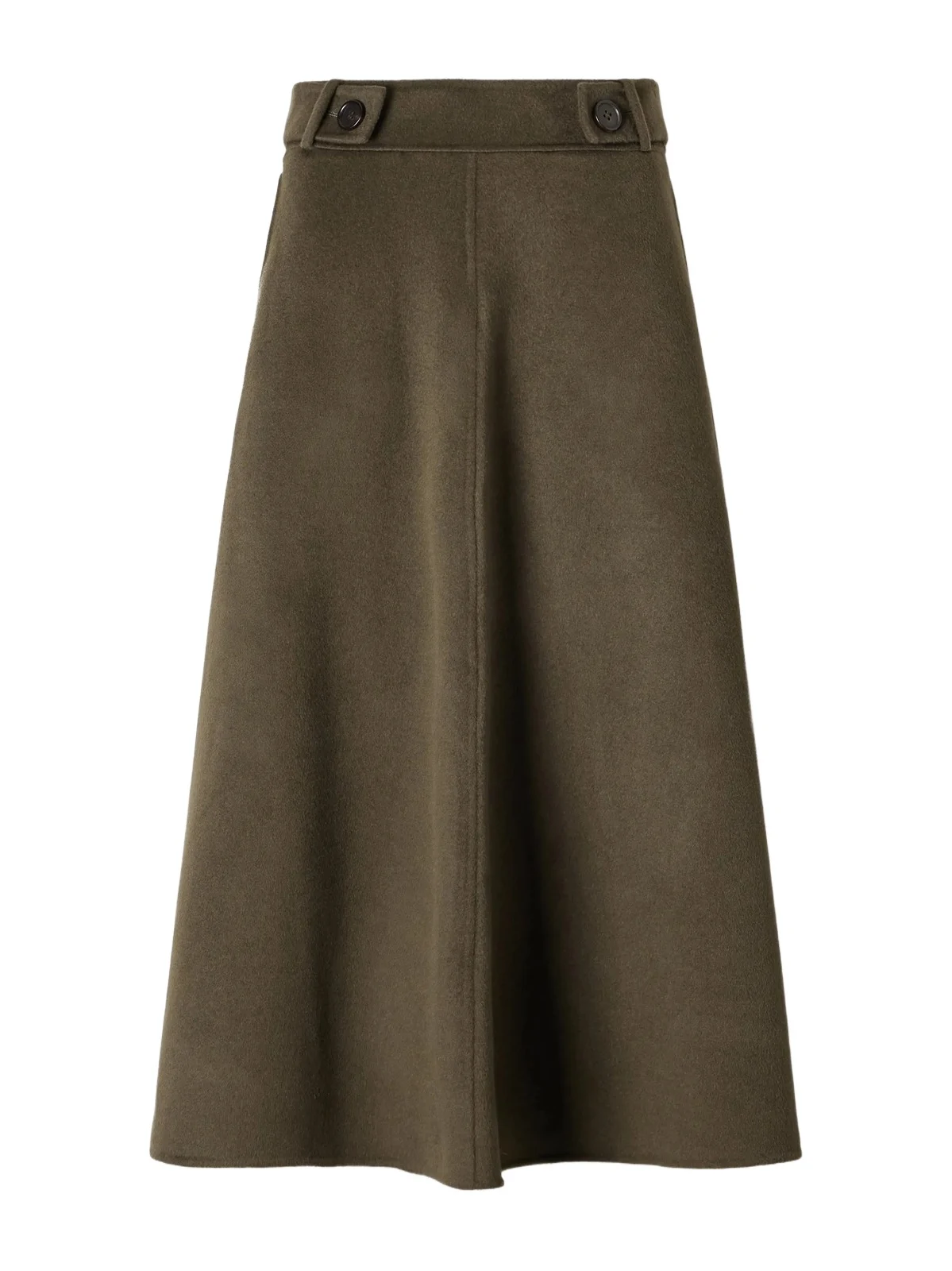 Wool And Cashmere-blend Woven Midi Skirt