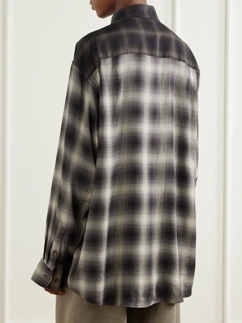 Our Legacy Favourite Checked Tencel™ Lyocell Shirt | Thumbnail 4 Our Legacy Favourite Checked Tencel™ Lyocell Shirt | Thumbnail 4