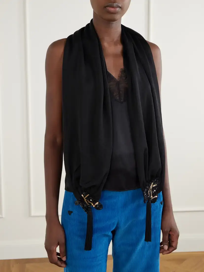 BODE Embellished Tasseled Woven Scarf | Thumbnail 2