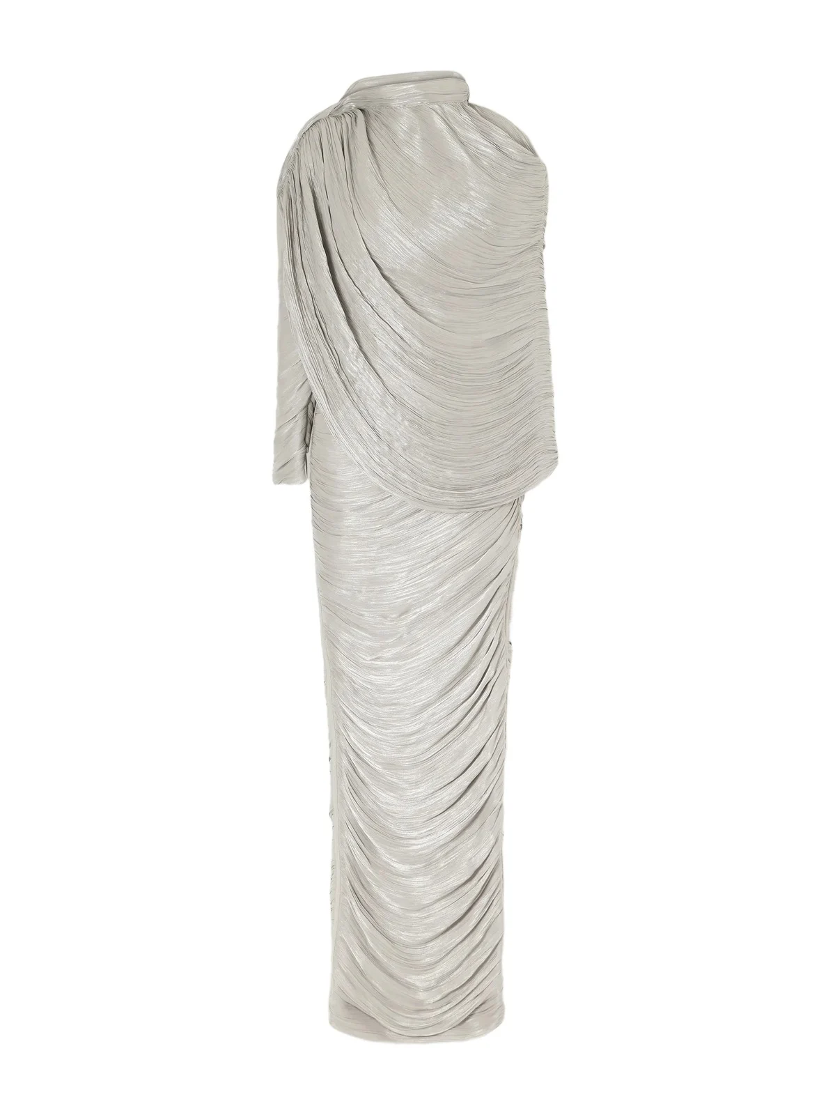 Cape-effect Plissé Crepe De Chine Gown Cape-effect Plissé Crepe De Chine Gown