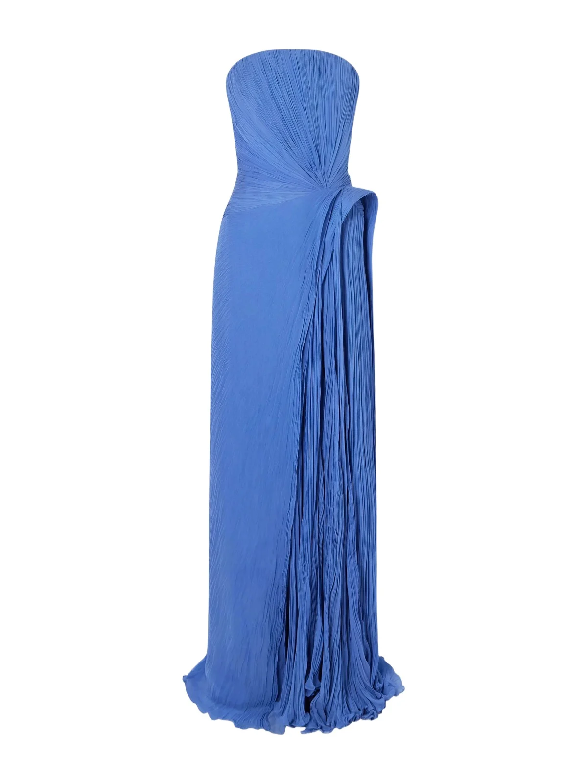Marmar Halim Strapless Plissé Gown