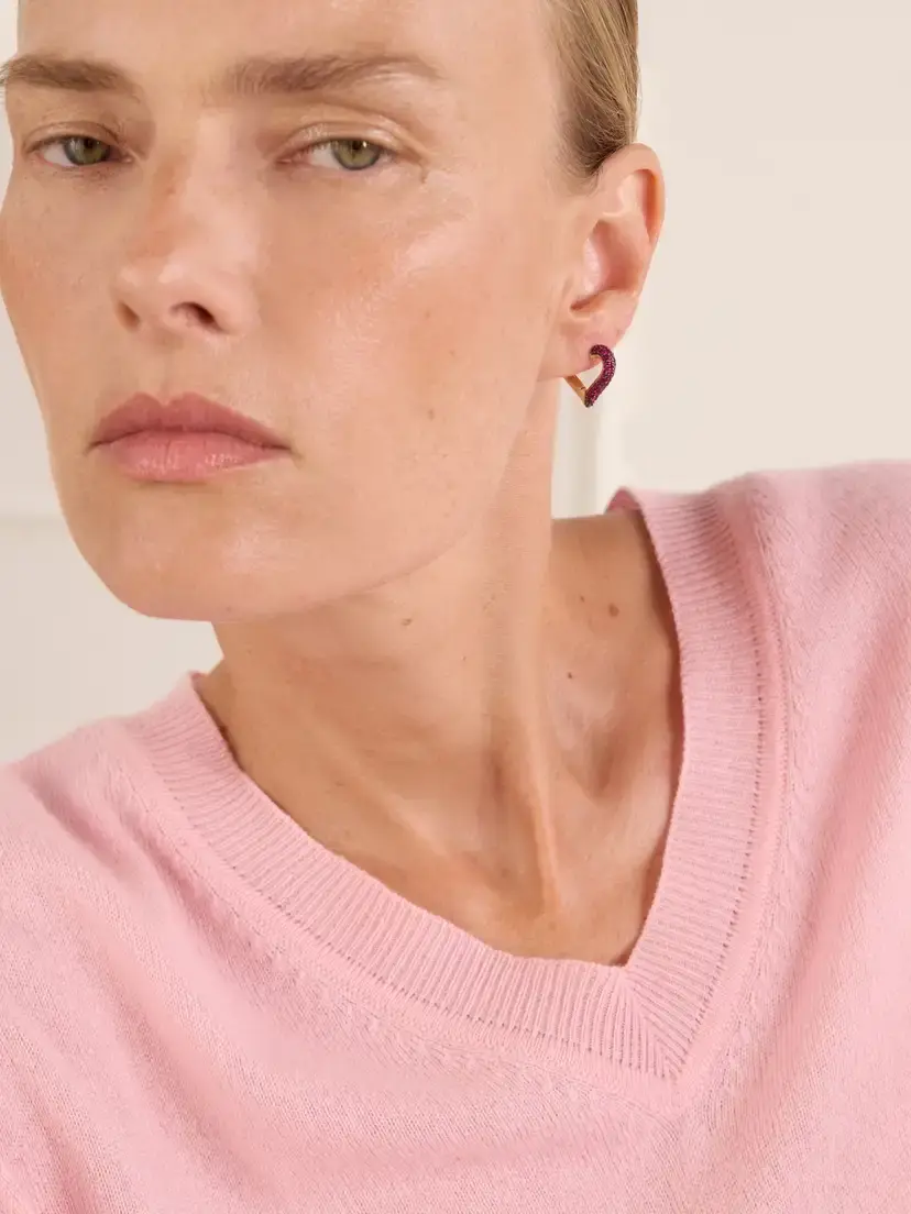 Lucy Delius Baby Chubby Love 14-karat Gold Ruby Earrings | Thumbnail 4